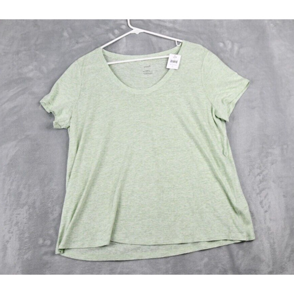 J. Jill Tops - J Jill Pure Jill Shirt Womens Large Green Soft Scoop Neck Tee Linen Blend